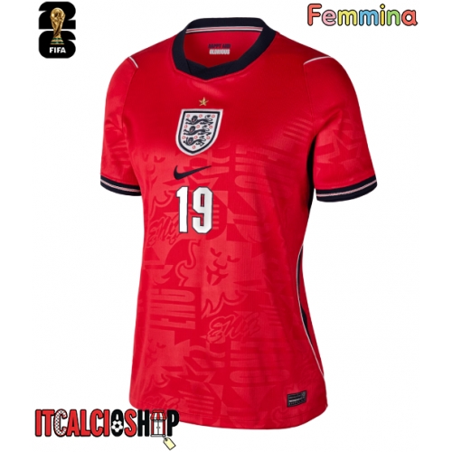Inghilterra Ollie Watkins #19 Seconda Maglia Femmina Mondiali 2026 Manica Corta